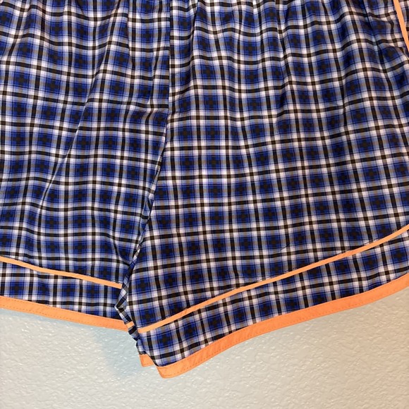 NWT Free People Varsity Blues Short Print Plaid Neon Clementine size M - Picture 10 of 11